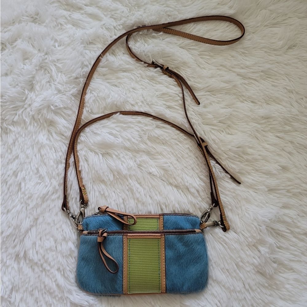 Plank Crossbody Leather And Faux Pony Fur Bag
